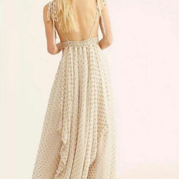 NWT Free People Metallic Dot Meredith Small Maxi Dress - Picture 3 of 6